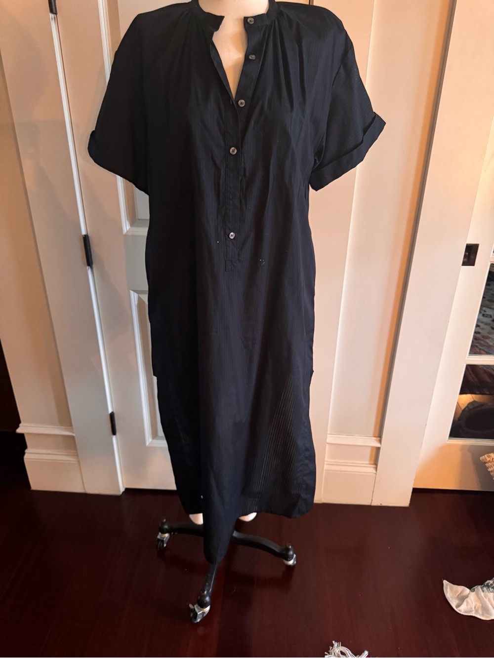 Banana Republic Black Midi Shirt Dress